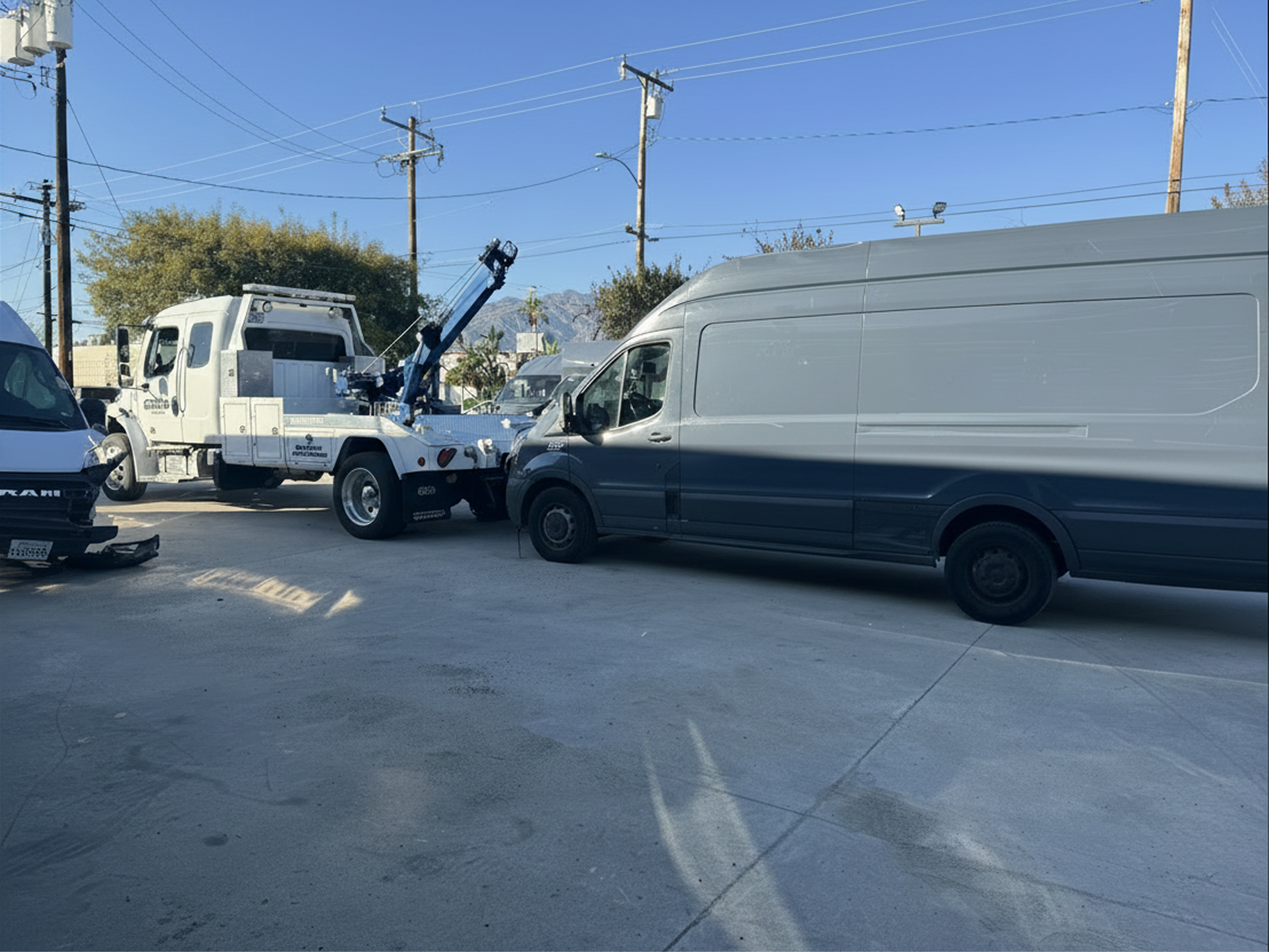 White Ford Transit fleet van